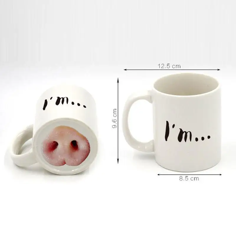 Смешное животное нос Кружка Керамическая молоко чай кофе чашка с ручкой креативная новинка подарок на день рождения mx6221621