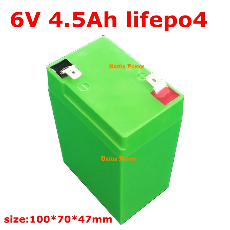 Lifepo4 батарея 6 в 4,5 Ач 6 вольт игрушка езда на батарее премиум замена 6ач 7ач 7,3 В 7,2 В для солнечной небольшой коробки светодиодные лампы