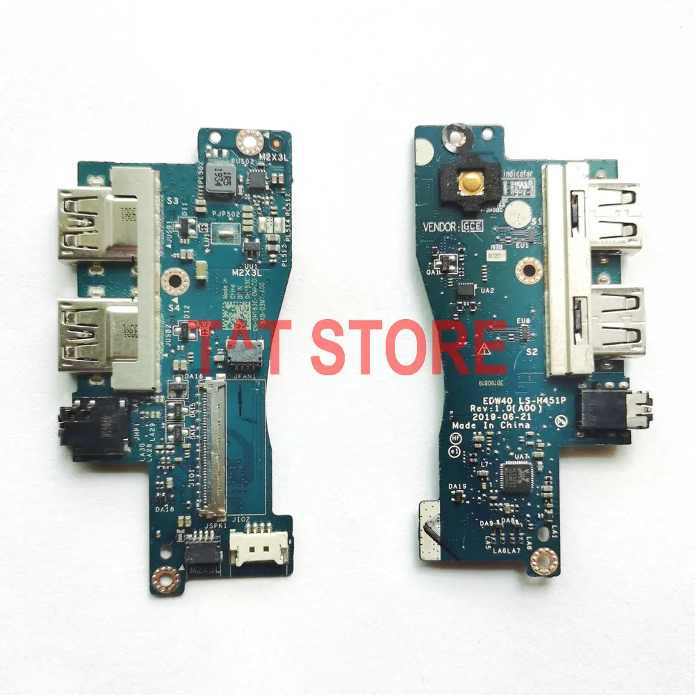 

Original FOR DELL Inspiron 7490 Laptop Power Botton Switch USB Audio IO BOARD LS-H451P HT63C 0HT63C Test Good Free Shipping