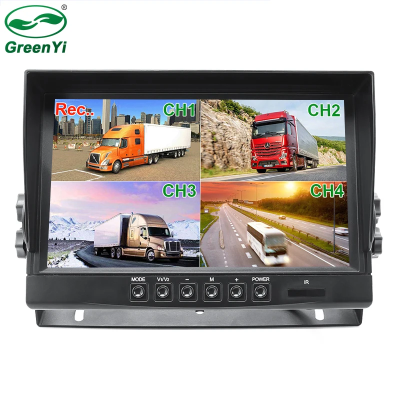 DC 12-36 в TFT lcd HD AHD 1920*1080P автомобиль MP5 автомобиль 4CH DVR видео рекордер монитор для грузовика Ван автобус парковочная камера система