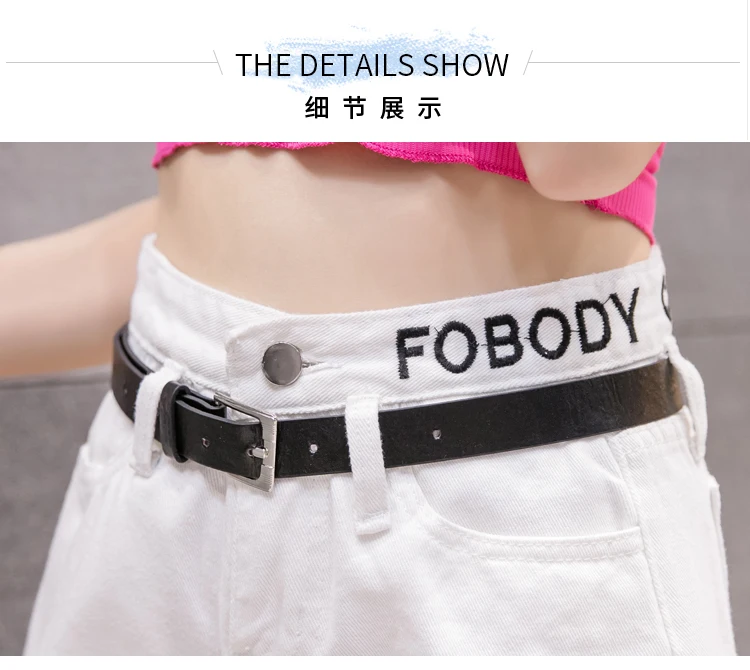 New Style Korean-style Loose-Fit by Age Lettered Embroidered Denim Shorts Female Summer INS over the Fire of Wide-Leg Short