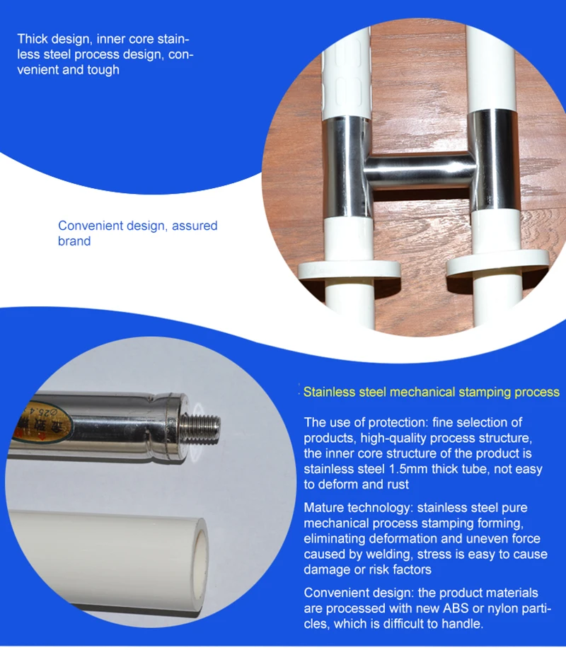 Медицинская Профессиональная мойка писсуар нескользящий поручень соединение нагрузка 200 кг нержавеющая сталь два-бар тип пожилых инвалидов поручень