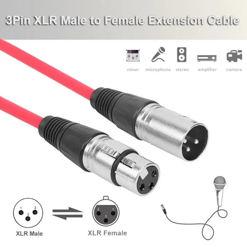 3m/9.8ft 3-конт. XLR кабель для мужчин и женщин m/F аудио кабель для микрофонный микшер