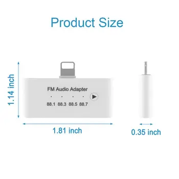 

For LIghtning FM AUdio Adapter FM Aduio Transmitter Kit Adapter For iPhone