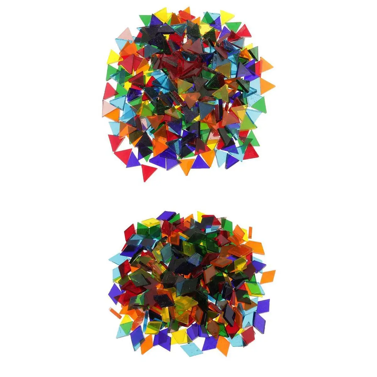 320g Assorted Color Triangle Rhombus Glass Mosaic Tiles Pieces DIY Crafts