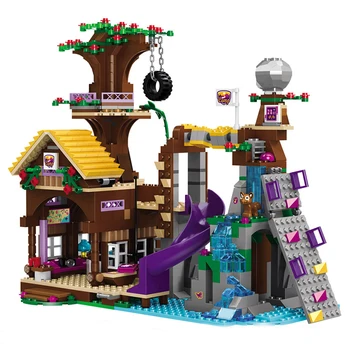 

739PCS Girls Friends Adventure Camp Tree House Model Building Blocks Girls DIY Bricks Figures Kid Toys