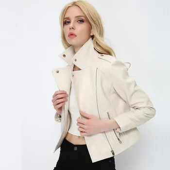 

Spring Autumn Real Genuine Leather Jacket Women Clothes 2020 100% Sheepskin Coat Korean Elegant Female Coats High Quality ZT2287