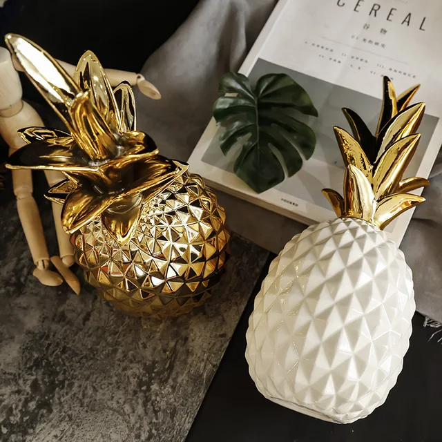 Luxury Ceramic Pineapple Gold Creative Home Decoration 5