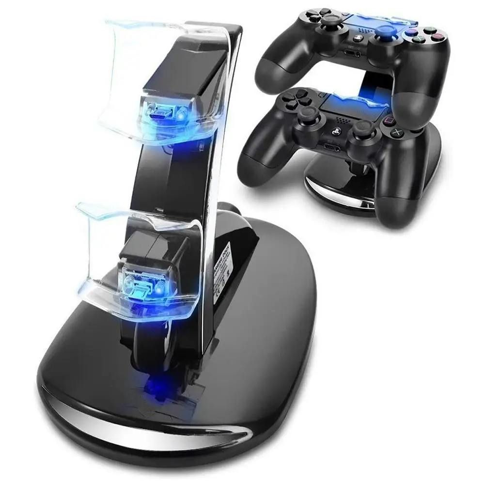 PS4 Controller Charger Dock Dual USB Charging Stand Charging Station Stand Cradle for Sony Playstation 4