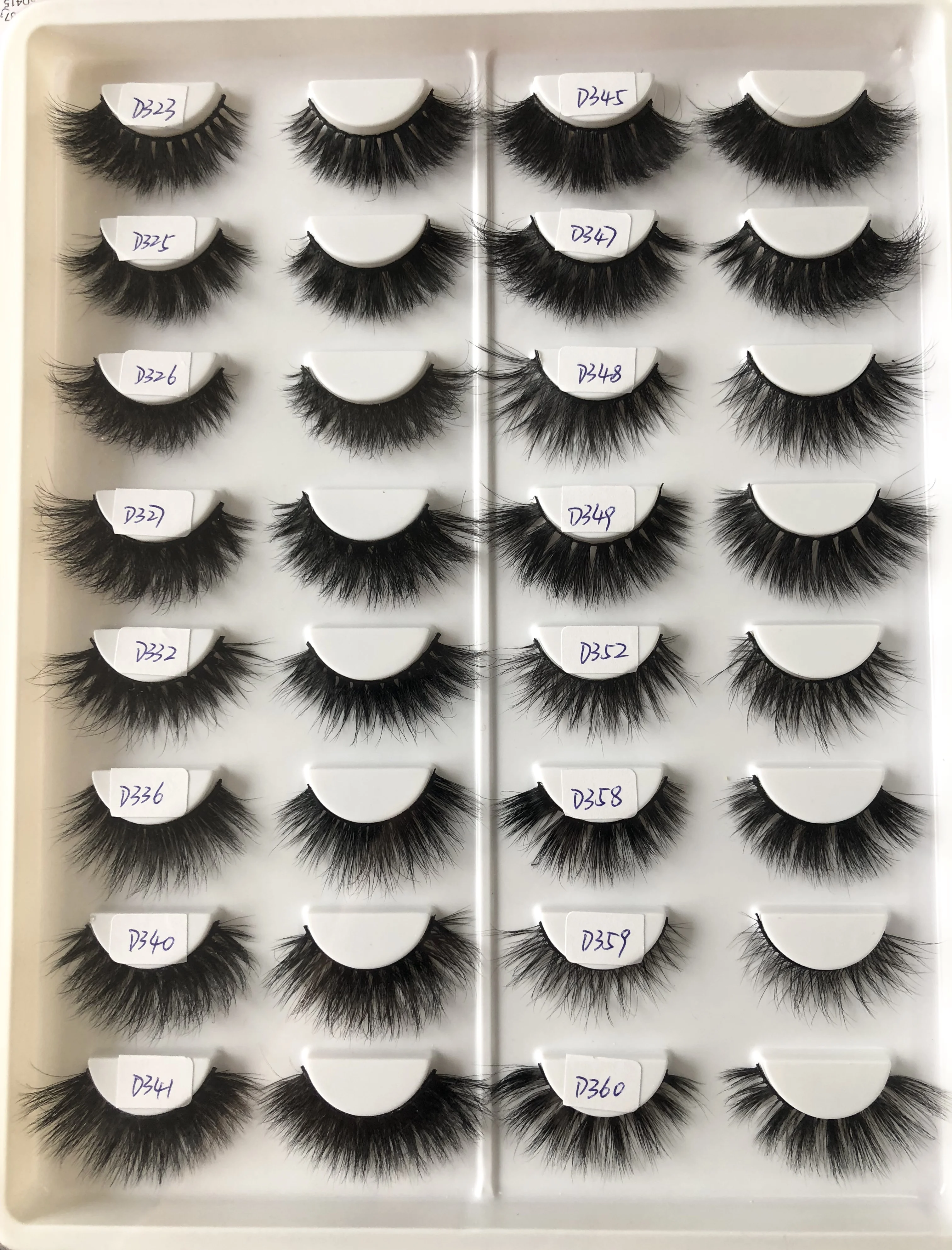 US $158.22 3D Real Mink Lashes Without Box 100 Pairs Only Tray Mix Styles Handmade Cruelty Free False Mink Eyelashes