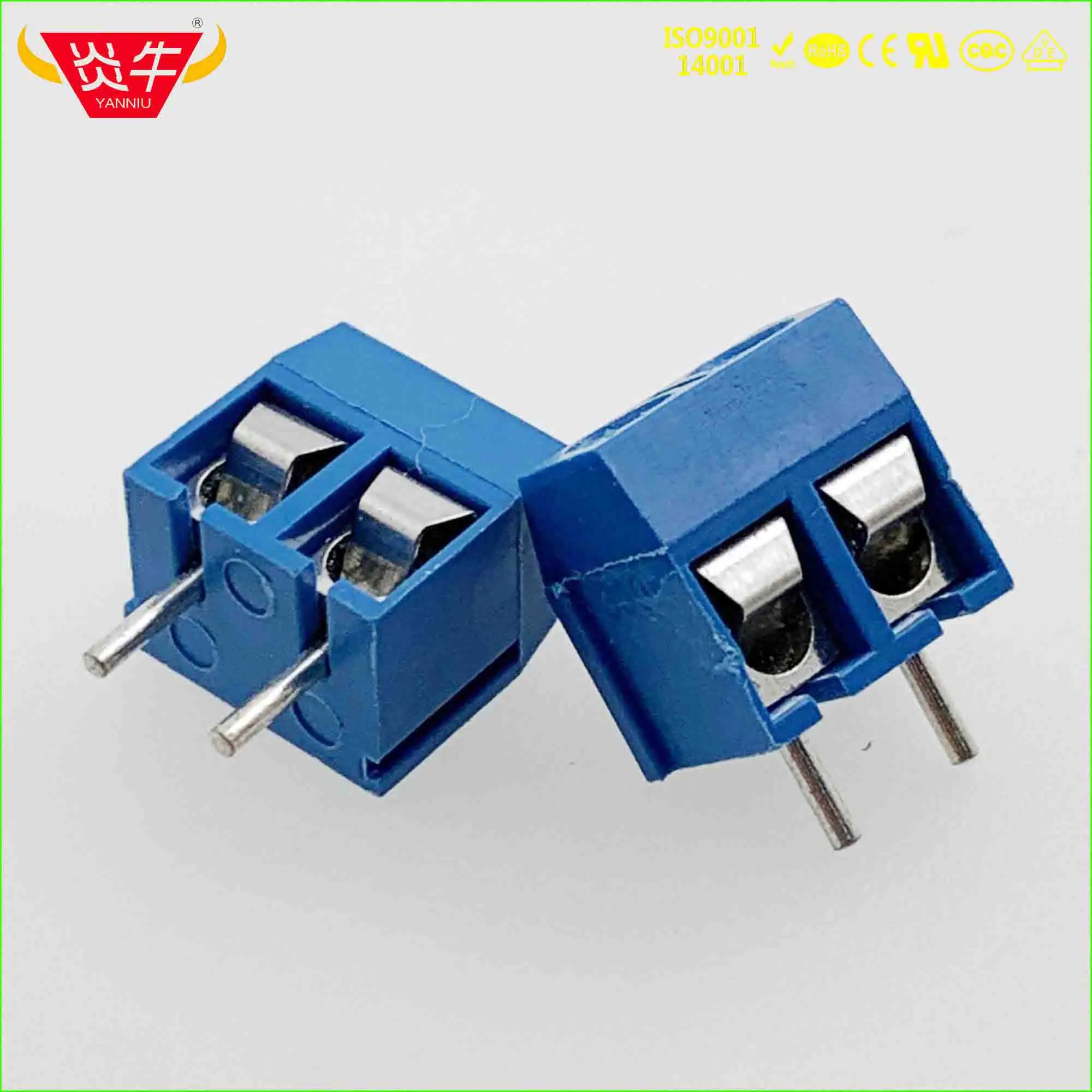 KF301 5,0 2P 3P PCB универсальные Винтовые клеммные блоки синий пластик Высота 10 мм DG301 5,0 мм Шаг 2PIN 3PIN PHOENIX DEGSON KEFA - Цвет: 301-5.0-2P