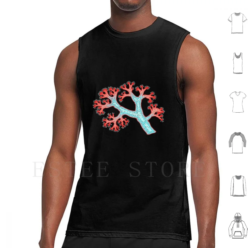 Coral Dream Canotte Gilet Senza Maniche Coral Sea Ocean Underwater World Mystery Secret Dream Plankton Pattern Turchese