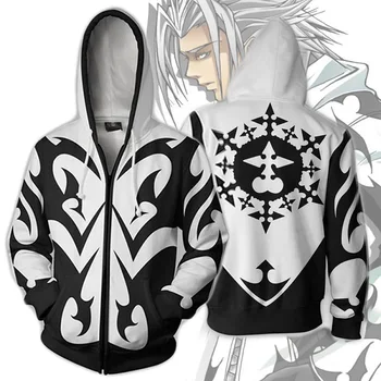 

Kingdom Hearts Xemnas Cosplay Costumes Kingdom Hearts Hoodies 3D printed zip-up hoodies for men and women sport Sweatshirts