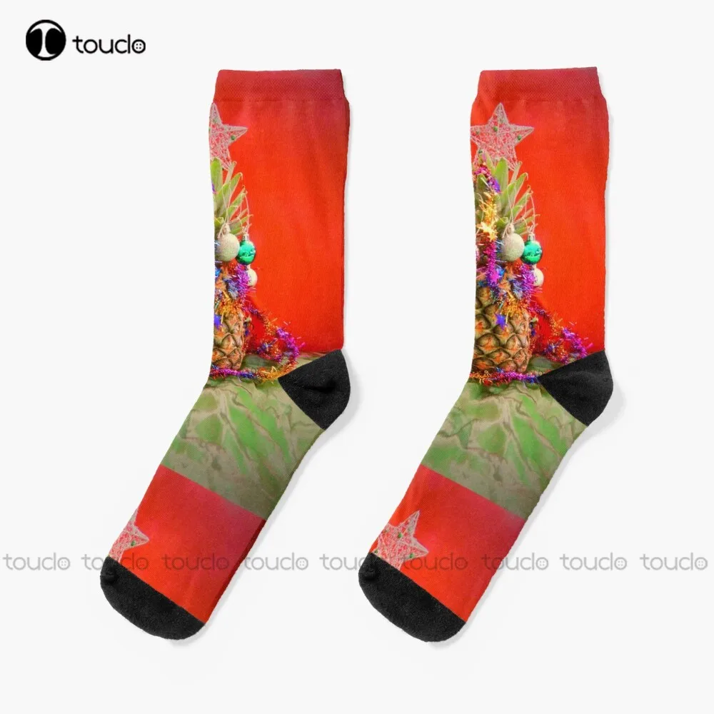 

Носки с ананасами для мужчин и женщин, носки-тапочки, подарок на Рождество и новый год, подарок на заказ, унисекс, для взрослых и подростков, молодежные