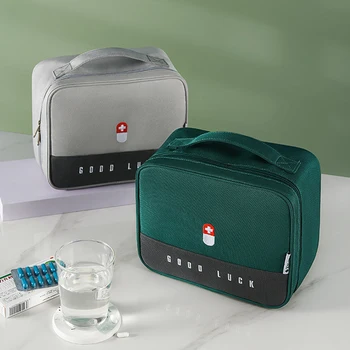 Large-Capacity Thickened Medicine Box Layered Family First Aid Kit Medicine Boxes Medicine Cabinet Portable Fabric Storage Bag 1