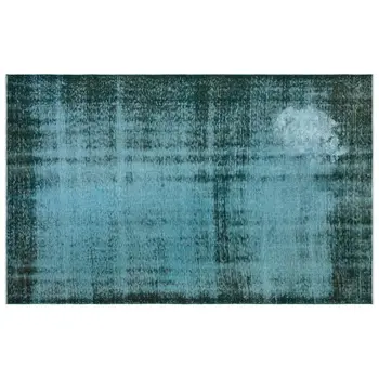 

Handmade Turquoise Vintage Overdyed Turkish Area Rug 171x274 Cm-5'7''X8'12''