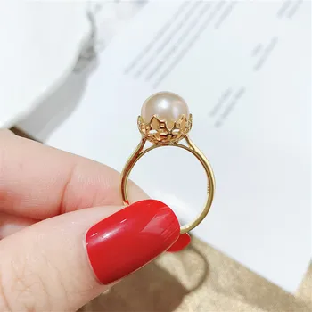 

Pearl Ring Settings, Fashionable Ring Findings, Adjustable Size 925 Silver Ring Jewelry DIY making No Pearl Free Shipping