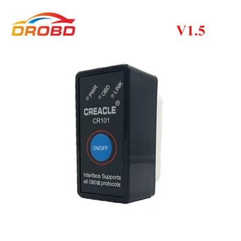 

100% Original Auto Diagnostic Tool Mini ELM327 V1.5 with Switch Support Full Protocol Support AT OBD-II OBD2 Scanner bluetooth