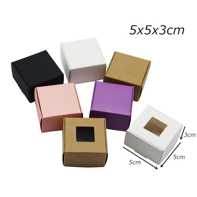 5x5x3cm Small Colorful Paper Box Kraft Cardboard Handmade Soap Box,Cute  Gift Box, Jewelry/Candy Packaging