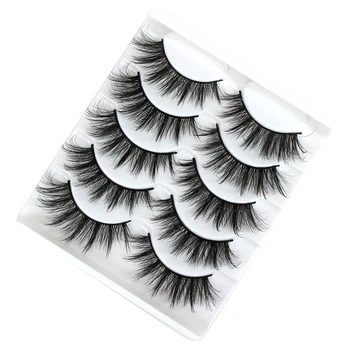 

5 Pairs 3D Mink Hair False Eyelashes Natural/Thick Wispy Makeup Beauty Long Eye Lashes Extension Tools