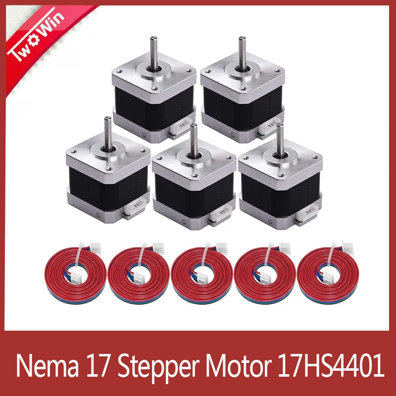 Шаговый двигатель Nema 17 17HS4401Nema17 5 шт./лот 42bygh 1 7 А (17HS4401) 4 проводной для 3D принтера CNC