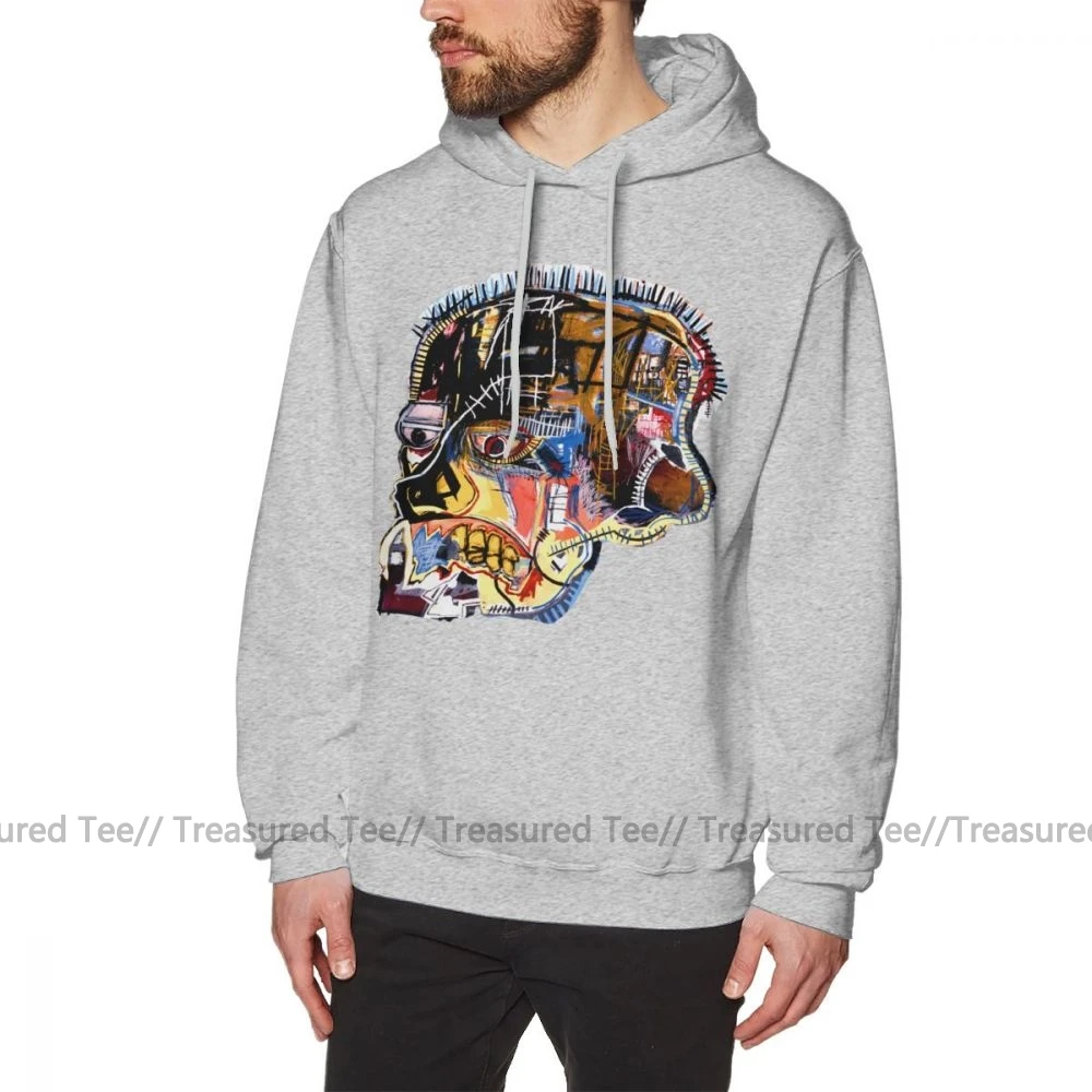 Толстовка Basquiat с капюшоном толстовка рисунком черепа модный пуловер XXX хлопковая