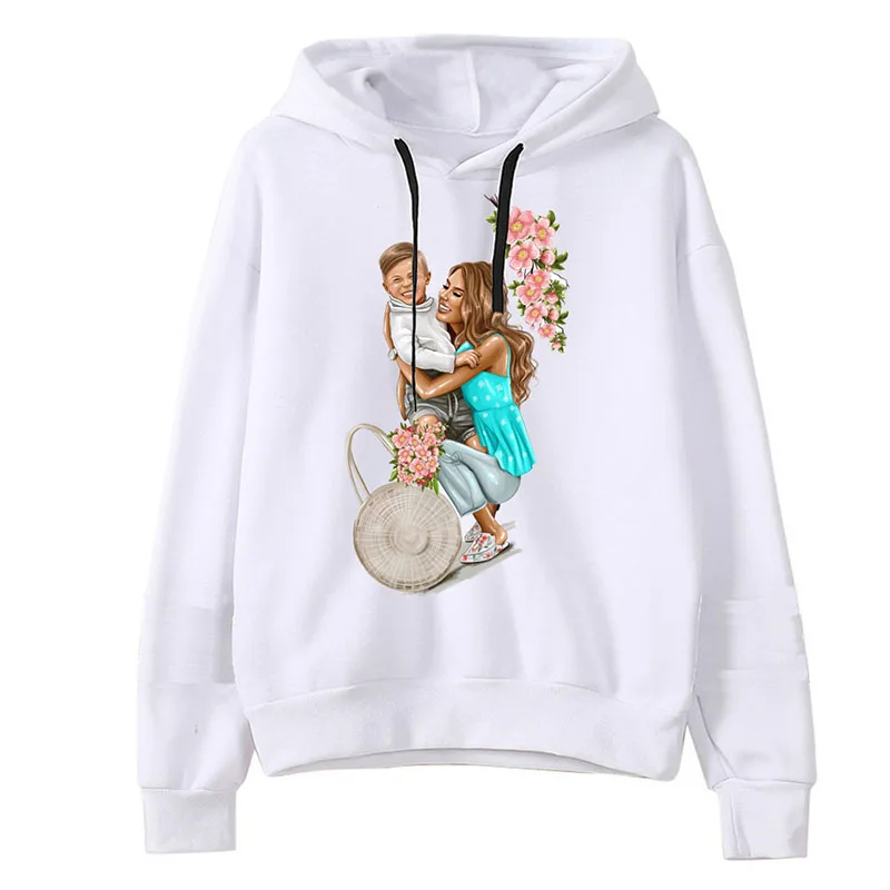 

Women MOM Print Hoodies Pullover The Twins Baby Printing Hoodies Sweatshirt Tops