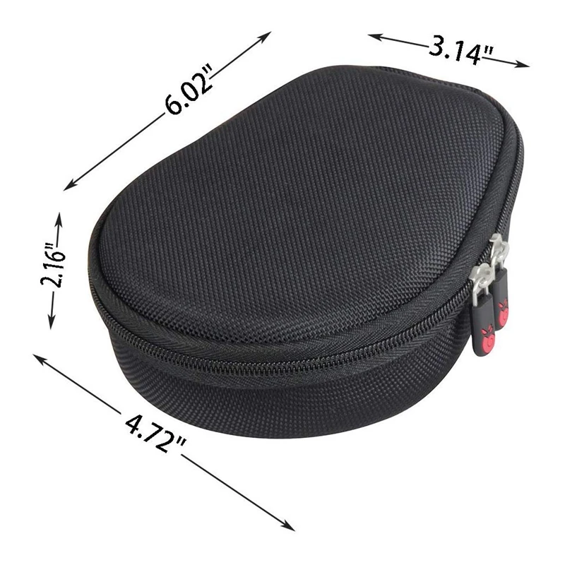 FULL-GC-0292 Small Portable Travel Scratch-Resistant Accessories Protection Portable Wireless Headset Box Black