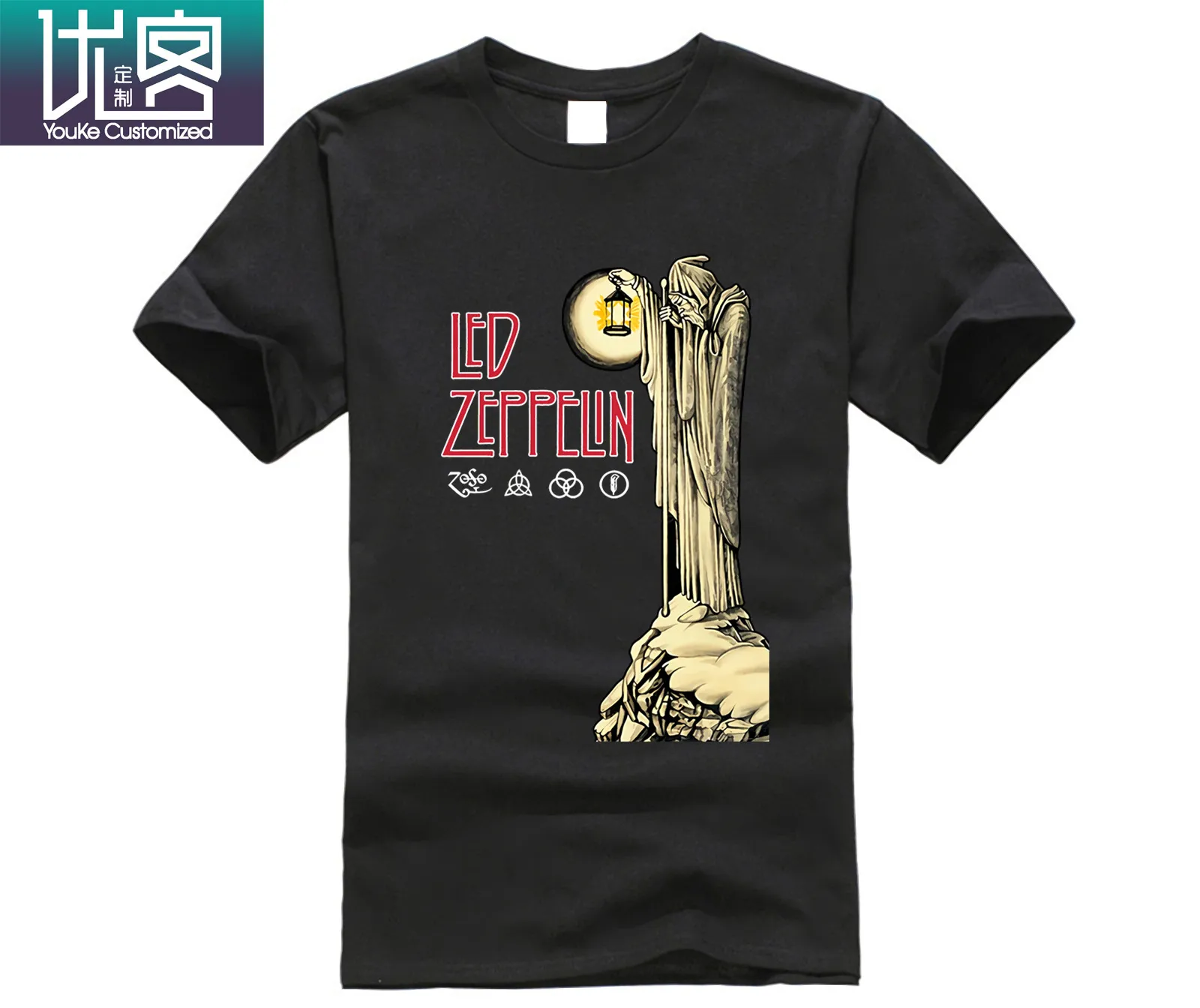men's led zeppelin herren t shirt madison square garden 1975 schwarz new tops 2019 print letters |