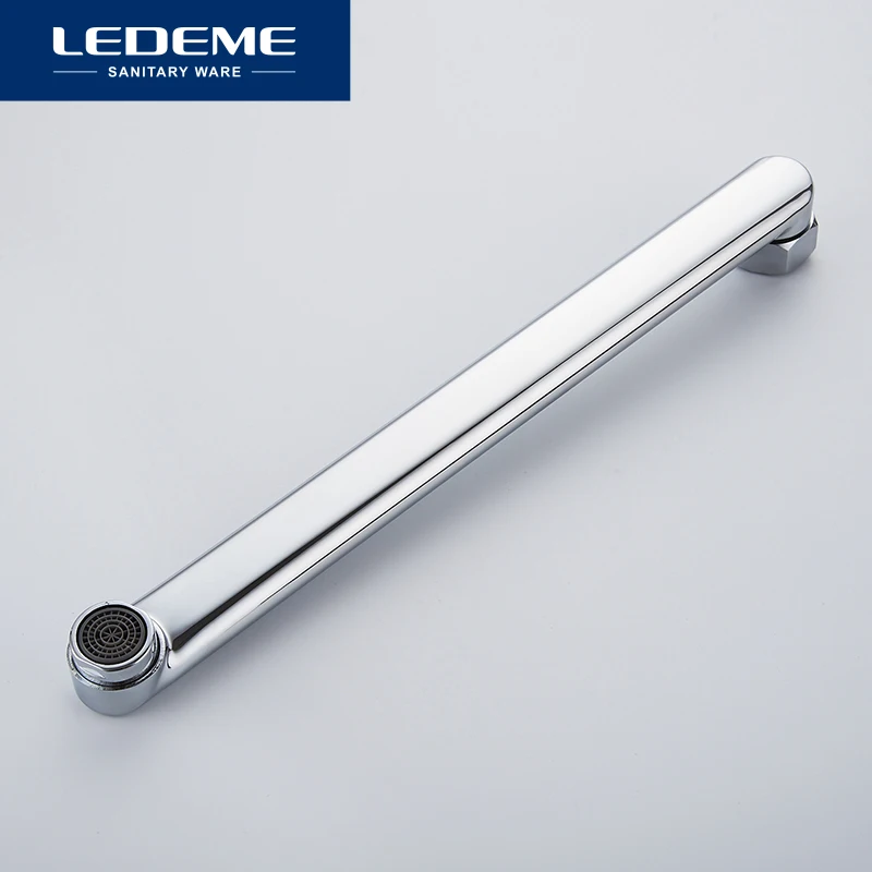 LEDEME Bathroom Bathtub Faucet 1 set Chrome Plated Outlet Pipe Bath Shower Bathtub Faucets Surface Brass Faucets Head L2210