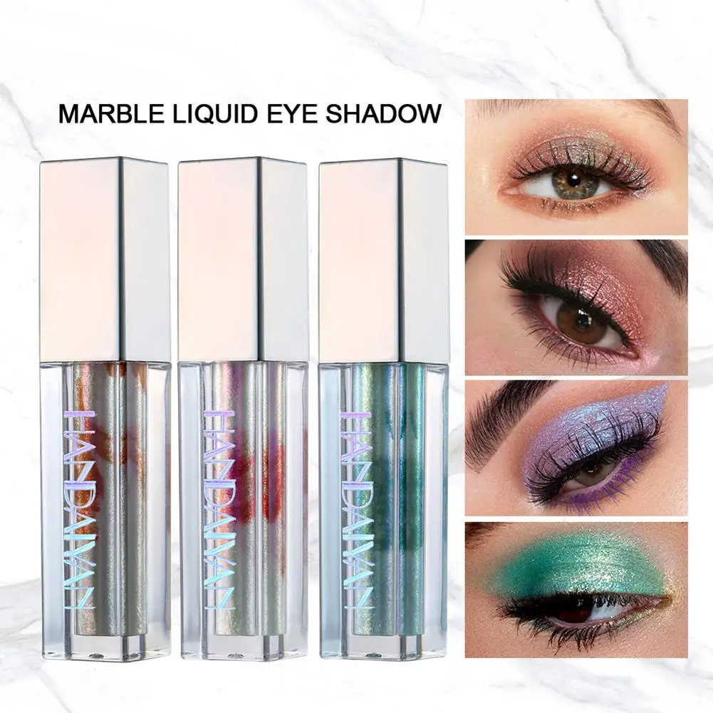 

Hot HANDAITAN Shiny Liquid Eyeshadow Shimmer Waterproof Long Lasting Eye Makeup