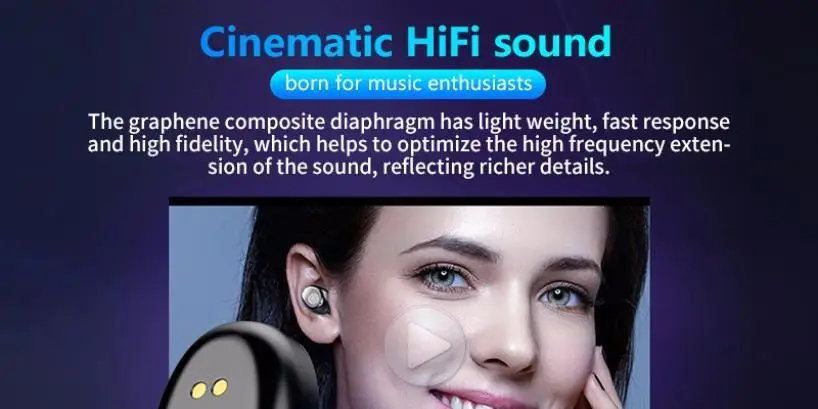 Smart Touch Bluetooth наушники светодиодный цифровой дисплей Беспроводные наушники с шумоподавлением наушники с микрофоном для телефона планшета