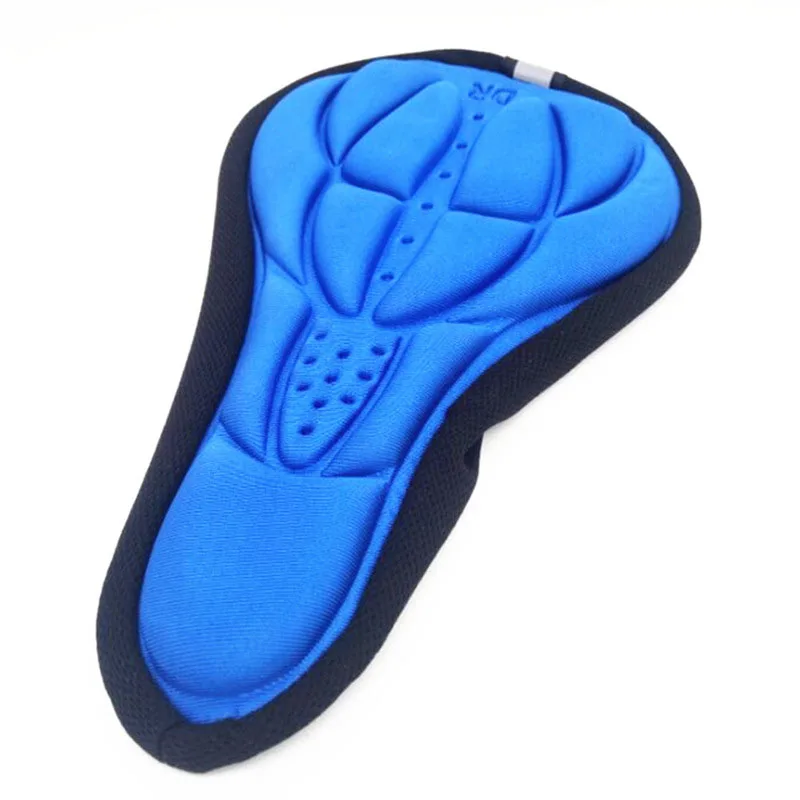 MTB Bicycle Seat Breathable Bicycle Saddle Seat Soft Thickened Mountain Bike Bicycle Seat Cushion Cycling Gel Pad Cushion Cover - Цвет: Небесно-голубой