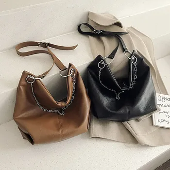 

Brand Original Design Bag Women 2020 New Texture Joker Retro Tote Bag Fashion Simple High-capacity Shoulder Bag