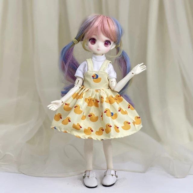 Adollya BJD Doll Accessories Fashion 1/6 Clothes for Doll Tops Bottoms Headwear Socks Clothes Suit Suitable for 1/6 Doll 3