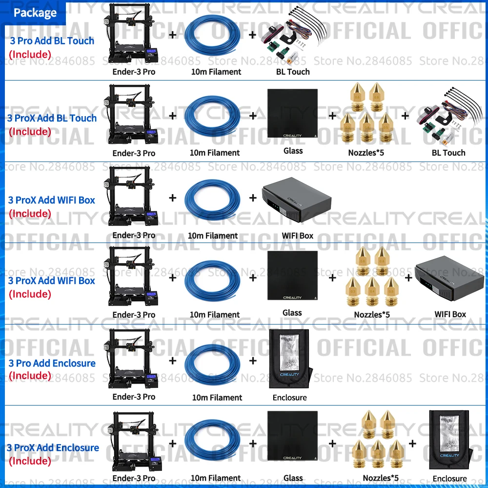 resin printer CREALITY 3D Ender-3 Pro Printer Printing Masks Magnetic Build Plate Resume Power Failure Printing KIT Mean Well Power Supply 3d printers