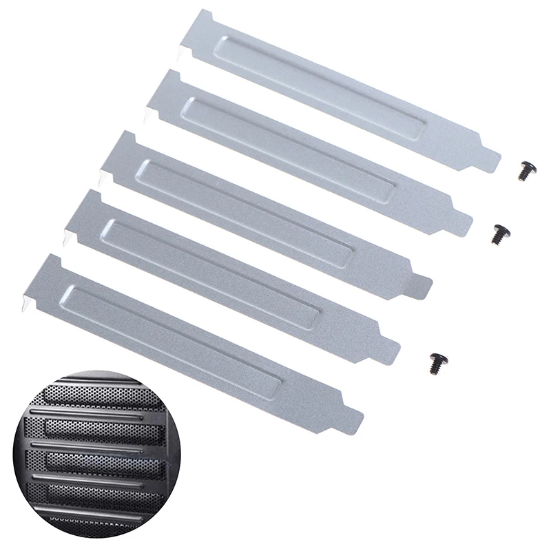 

5 Stks/partij 12Cm Zilveren Pci Slot Cover Pc Computer Case Dust Filter Blanking Plaat Groothandel