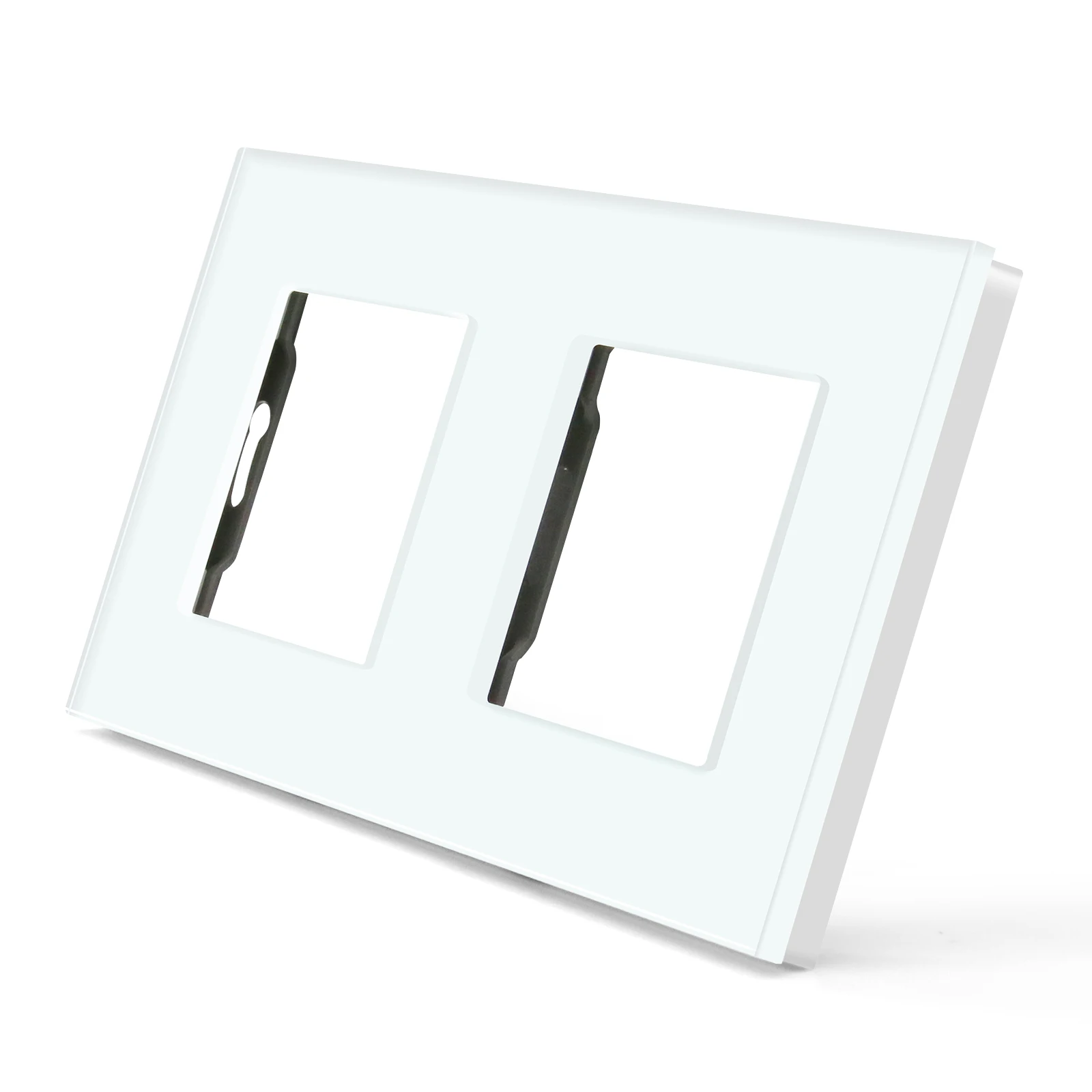 BSEED Smart Touch Glass Panel with Metal Frame - White