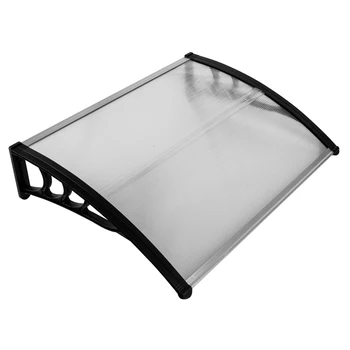 

Door & Window Eaves Rain Cover Gray Or Black Bracket Eaves Rain Awning Entrance Door Rain Canopy Household Application100x100cm