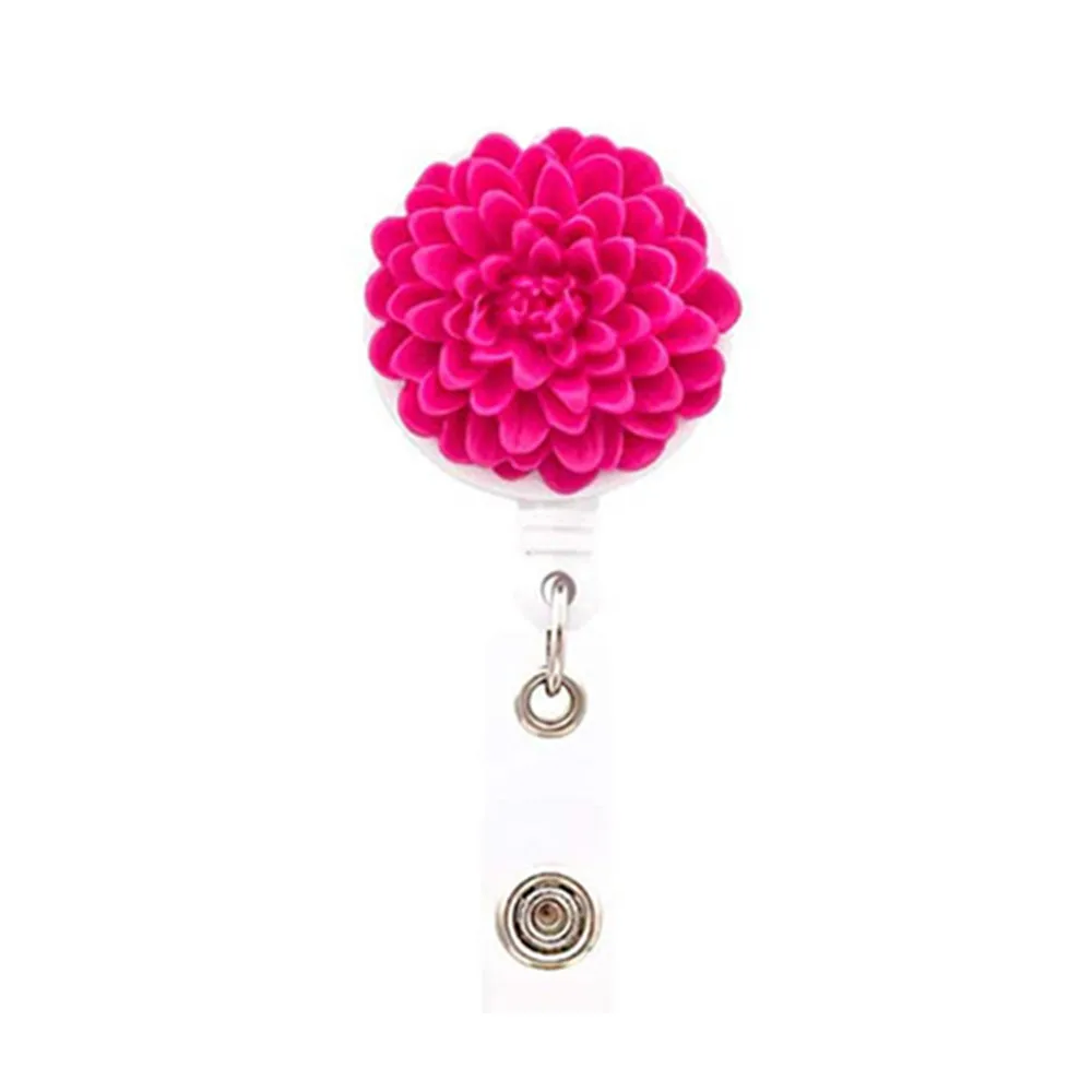 Retractable Badge Reel,flower Badge Holder With Alligator Clip,nurse Badge  Clip For Id Card Holders,doctor Student,name Card - Badge Holder &  Accessories - AliExpress