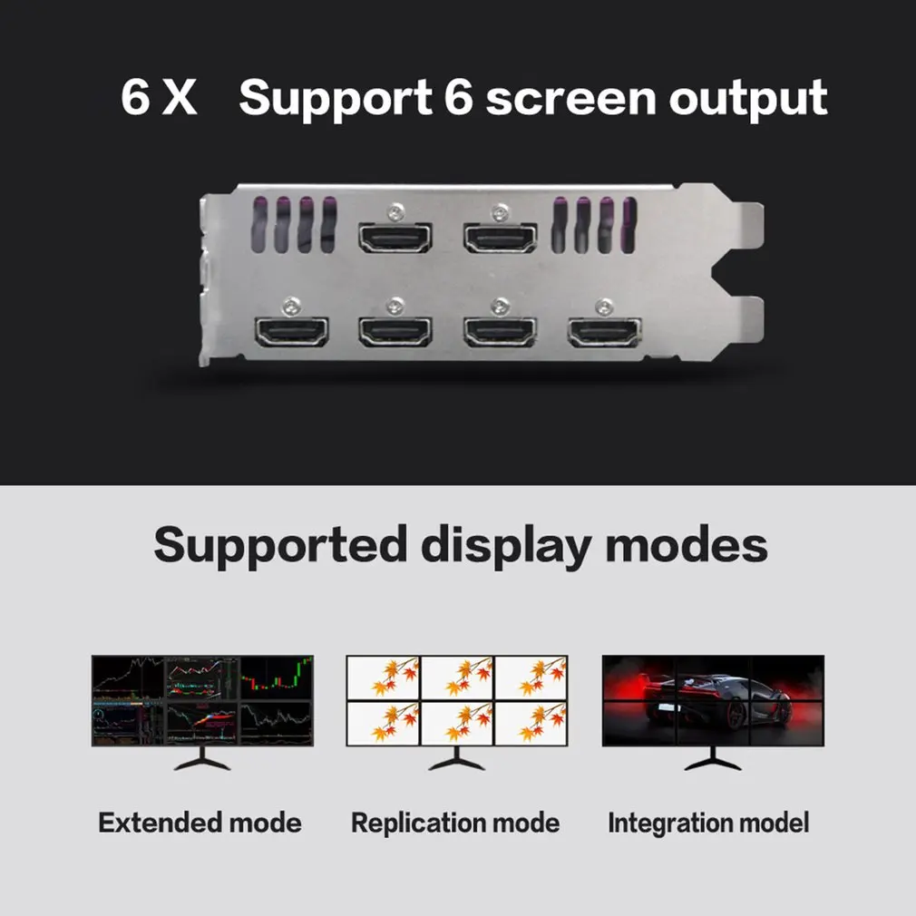 R7 350 4G D5 6HDMI-compatible 6-screen Graphics Card Support Split Screen 4G/128bit/GDDR5 700/4500MHz with 6 MiniDP Ports graphics cards computer