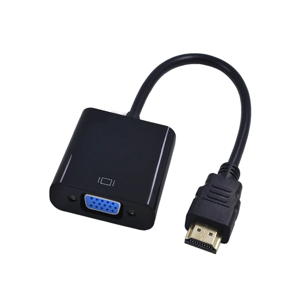 HDMI в VGA адаптер HD 1080P HDMI кабель цифро-аналоговый аудио конвертер мужской в Famale для Xbox PS4 ПК ноутбук ТВ коробка проектор - Цвет: No Audio No Power