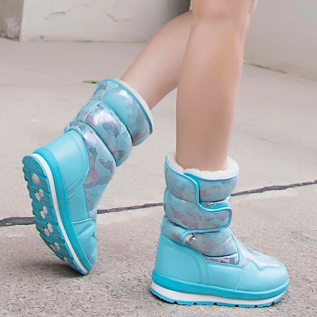 

Waterproof Women Thicken Warm Boots Sports Style High Heels Autumn Woman Shoes Winter Women Casual Boots Camouflage