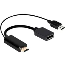 

BLUELANS 4K USB Powered HDMI-compatible Male to DP Display Port Female Converter Adapter Devices