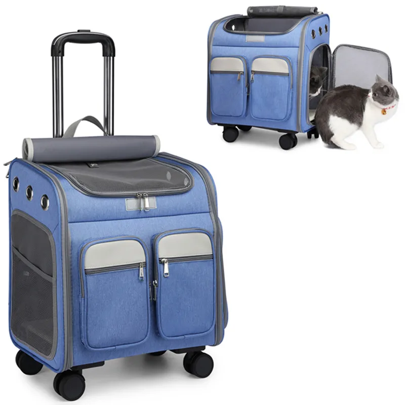 Pet Suitcase Cat Backpack Small Dog Stroller Backpack Pet Transport Bag