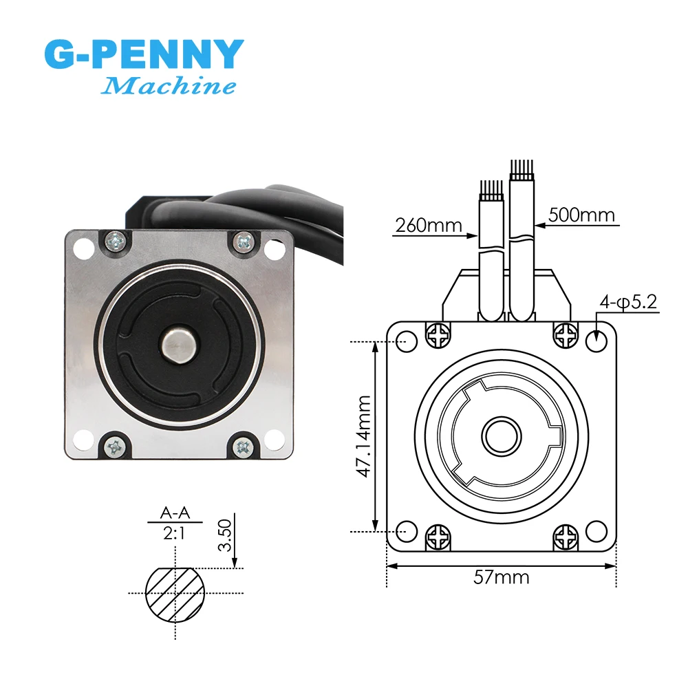 Nema 23 3.0N.m Closed Loop Stepper Motor kits 3.0 Nm 425Oz-in Nema23 stepper motor and drivers / servo motor kits stepper motor servo motor