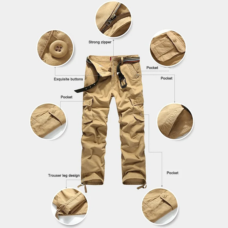 Men Outdoor Pants Three-Dimensional Pockets Multi-Functional Casual Pants 2019 Autumn Trousers Outdoor Multi-Pocket Men Pants