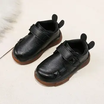 

Baby Boys Girls Pu Shoes Anti-Slip Solid Print Leather Shoes Toddler Soft Soled Walking Shoes Newborn Sneakers W1