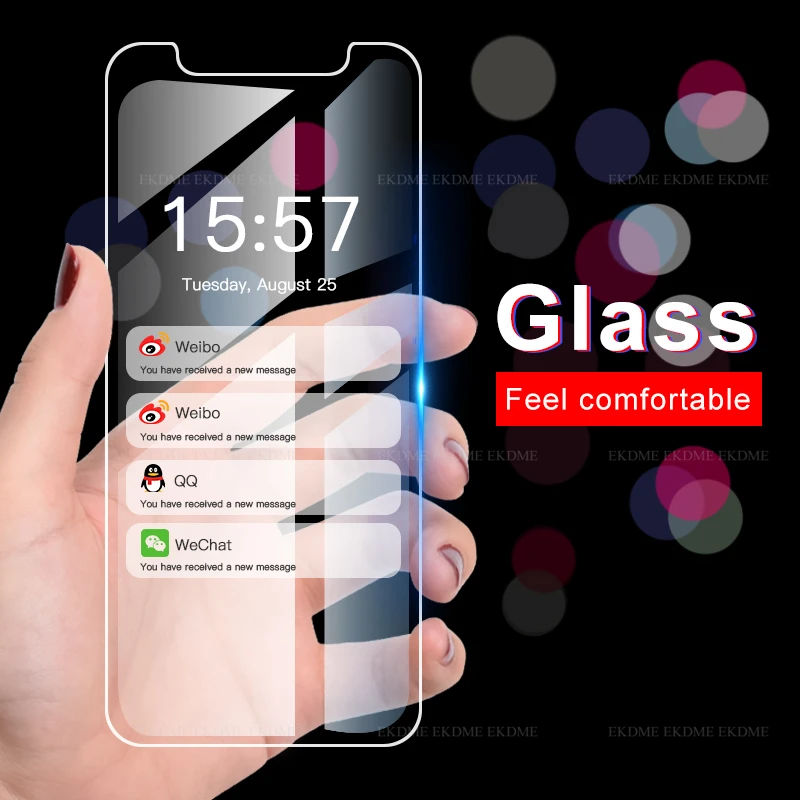 2 шт./лот закаленное защитное стекло для экрана iPhone 11 Pro Max 5 5S se 8 HD 4 4S 6 6s X 7 пленка |