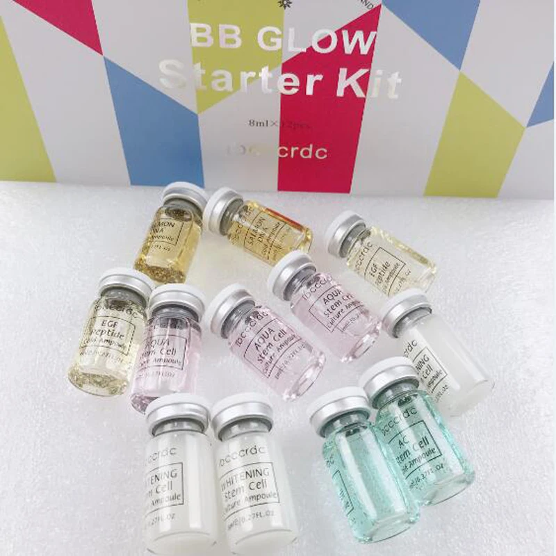 12 шт./кор. 8 мл BB крем светящийся микроиглы терапия ампулы Dermawhite сыворотка Booster Starter